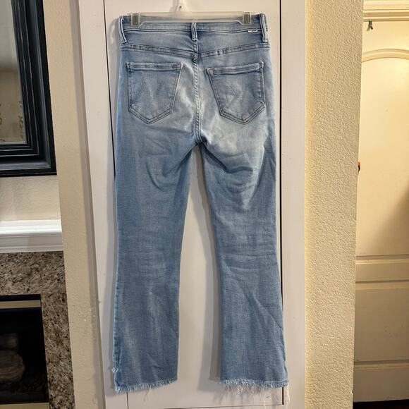 MOTHER The Insider Crop Step Fray Jeans Size 25 Blue - Picture 7 of 13